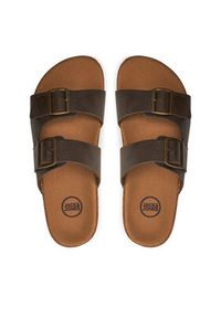 Jack & Jones - Jack&Jones Klapki Louis 12231423 Brązowy. Kolor: brązowy. Materiał: skóra #6
