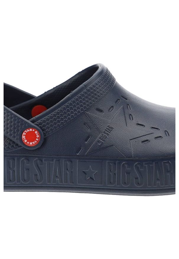 Big-Star - Niebieskie Klapki Big Star Męskie Wodoodporne Buty. Okazja: na co dzień. Kolor: niebieski. Wzór: aplikacja. Sezon: lato. Styl: wakacyjny, wizytowy, casual, sportowy