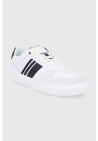 Calvin Klein Jeans Buty skórzane kolor biały. Nosek buta: okrągły. Zapięcie: sznurówki. Kolor: biały. Materiał: skóra. Obcas: na obcasie. Wysokość obcasa: niski #3