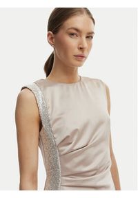 Rinascimento Sukienka wieczorowa CFC0127548003 Beżowy Regular Fit. Kolor: beżowy. Materiał: syntetyk. Styl: wizytowy #5