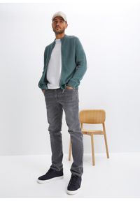 bonprix - Bawełniany kardigan z cienkiej dzianiny. Kolor: zielony. Materiał: dzianina, bawełna. Długość: długie #3