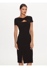 Rinascimento Sukienka koktajlowa CFC0115348003 Czarny Slim Fit. Kolor: czarny. Materiał: syntetyk. Styl: wizytowy
