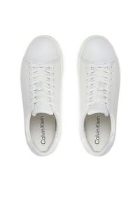Calvin Klein Sneakersy Clean Cupsole Lace Up HW0HW01863 Biały. Kolor: biały. Materiał: skóra #6