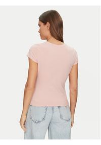 Guess T-Shirt W5GI42 J1314 Różowy Slim Fit. Kolor: różowy. Materiał: bawełna
