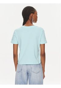 Calvin Klein Jeans T-Shirt Monologo Baby Tee J20J223113 Niebieski Slim Fit. Kolor: niebieski. Materiał: bawełna