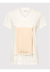 Kaffe T-Shirt Sissie 10506733 Biały Regular Fit. Kolor: biały. Materiał: bawełna