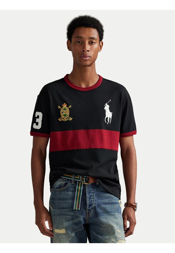 Polo Ralph Lauren T-Shirt 710P00093003 Czarny Regular Fit. Typ kołnierza: polo. Kolor: czarny. Materiał: bawełna