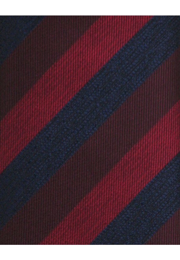 Krawat Męski - Angelo di Monti - Granat, Ciemna Czerwień, Pasy. Kolor: wielokolorowy, czerwony, niebieski. Materiał: tkanina. Styl: wizytowy, elegancki