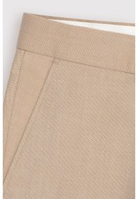 Pako Lorente - PAKO LORENTE – Beżowe spodnie ganiturowe. Kolor: beżowy. Materiał: poliester, wiskoza, elastan. Wzór: gładki. Styl: elegancki #9
