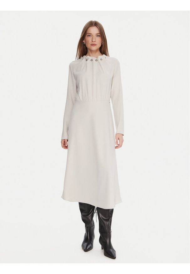 Armani Exchange Sukienka codzienna XW000735 AF16125 U1094 Biały Regular Fit. Okazja: na co dzień. Kolor: biały. Materiał: syntetyk. Typ sukienki: proste. Styl: casual