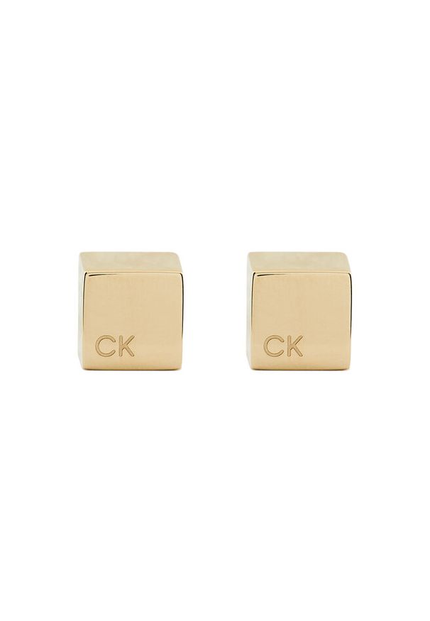 Kolczyki Calvin Klein. Materiał: złote. Kolor: złoty
