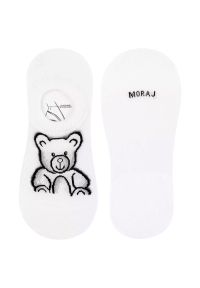 Damskie Stopki Moraj Misiu Mix Kolor 3 Pary. Kolor: biały. Materiał: materiał. Wzór: aplikacja #8