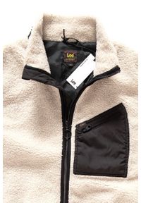 Lee - MĘSKI BEZRĘKAWNIK LEE SHERPA GILET OFF WHITE L87VVFMK. Długość rękawa: bez rękawów