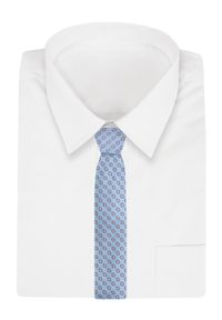 Alties - Klasyczny Męski Krawat - ALTIES - Jasnoniebieski w Grochy. Kolor: niebieski. Materiał: tkanina. Wzór: grochy. Styl: klasyczny #2