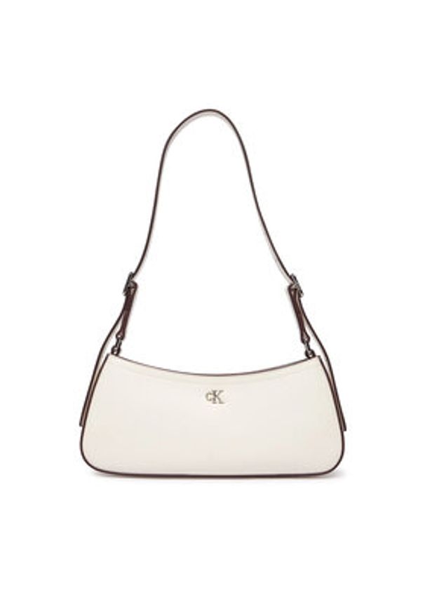 Calvin Klein Torebka Ck Small Shoulder Bag LV04F3170G Biały. Kolor: biały. Materiał: skórzane
