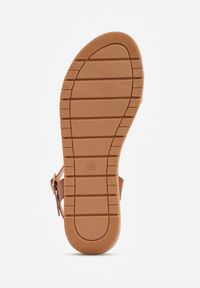 Born2be - Różowe Minimalistyczne Sandały VICES na Płaskiej Podeszwie z Bieżnikiem Tailisha. Okazja: na spacer. Zapięcie: pasek. Kolor: różowy. Materiał: jeans, len. Sezon: lato. Obcas: na płaskiej podeszwie #7