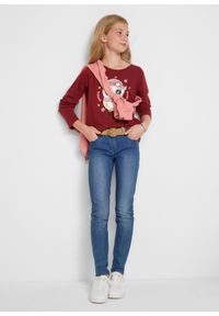 bonprix - Dżinsy dziewczęce Skinny Fit. Kolor: niebieski