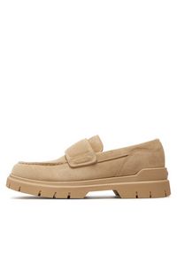 Hugo Loafersy Ryan Mocc Sd 50517013 Beżowy. Kolor: beżowy. Materiał: skóra, zamsz