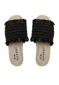 Manebi Espadryle Fringed Knots Raffia Jute Sandals V 3.1 Y0 Czarny. Kolor: czarny #4