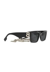 Burberry Okulary przeciwsłoneczne damskie kolor czarny. Kształt: prostokątne. Kolor: czarny #3