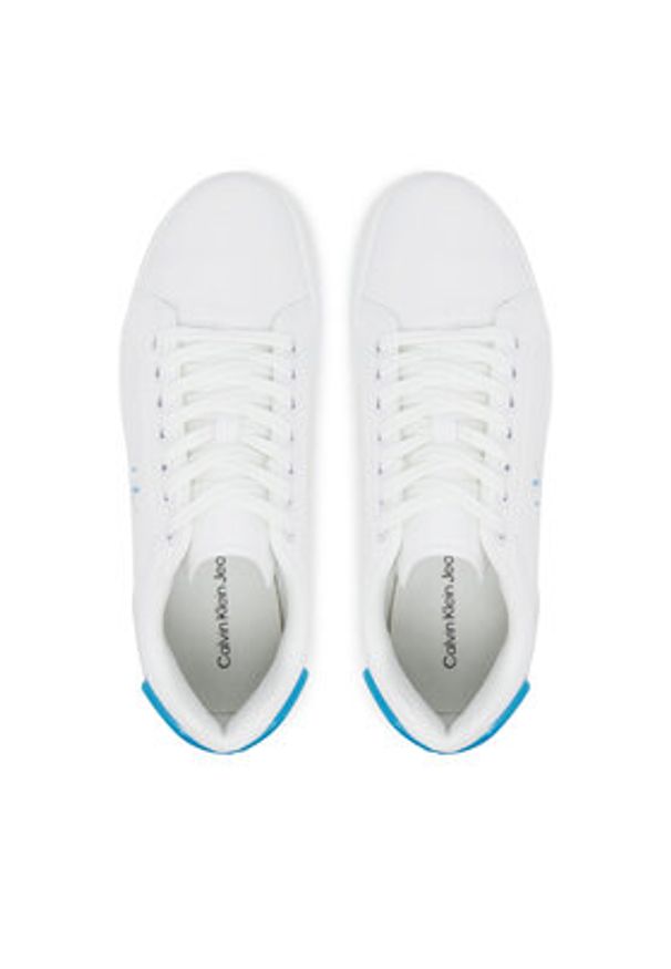 Calvin Klein Jeans Sneakersy Classic Cupsole Ru Patch Lth Wn YW0YW01845 Biały. Kolor: biały. Materiał: skóra