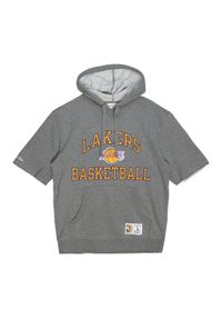 Mitchell & Ness - Polar z kapturem Los Angeles Lakers. Typ kołnierza: kaptur. Kolor: szary. Materiał: polar #1
