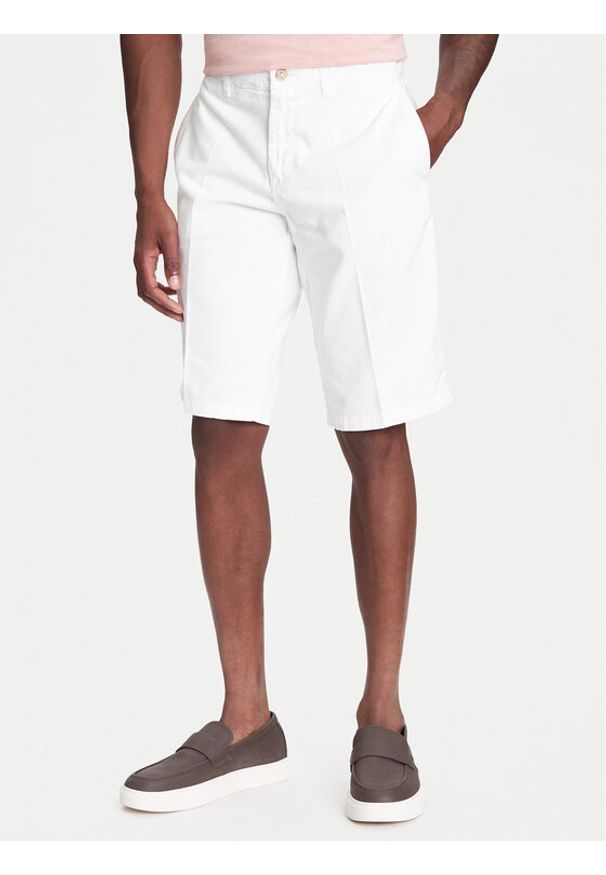 Robe di Kappa Szorty materiałowe Oris 600BTI0 Écru Slim Fit. Kolor: kremowy. Materiał: bawełna