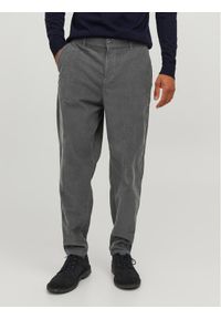 Jack & Jones - Jack&Jones Spodnie materiałowe 12237547 Szary Tapered Fit. Kolor: szary. Materiał: bawełna #1