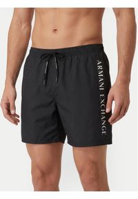 Armani Exchange Szorty kąpielowe XM000832 AF22573 UC001 Czarny Regular Fit. Kolor: czarny. Materiał: syntetyk #1