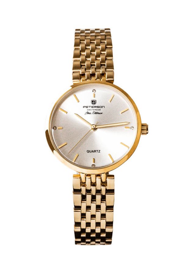 Klasyczny zegarek damski Peterson PTN-D-55857 złoty. Kolor: złoty. Styl: klasyczny