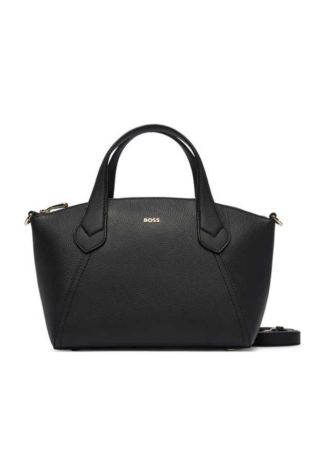 BOSS Torebka Lenah S 50563384 Czarny. Kolor: czarny. Materiał: skórzane