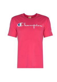 Champion T-Shirt | 210972 | Mężczyzna | Różowy. Okazja: na co dzień. Kolor: różowy. Materiał: bawełna. Wzór: aplikacja. Styl: casual #4