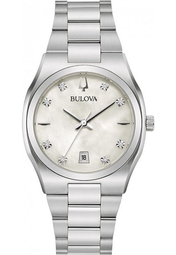 Zegarek Bulova Zegarek damski Bulova 96P218 srebrny. Kolor: srebrny