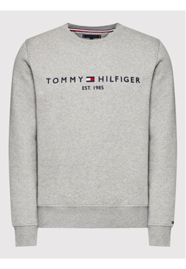 TOMMY HILFIGER - Tommy Hilfiger Bluza Logo MW0MW11596 Szary Regular Fit. Kolor: szary. Materiał: syntetyk