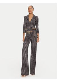 Elisabetta Franchi Marynarka GI-S85-46E2 Czarny Regular Fit. Kolor: czarny. Materiał: syntetyk #5