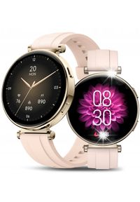 Smartwatch JG Smart Piękny Złoty Smartwatch Damski Zegarek MENU PL Rozmowy Sport Sen Tętno Cykl. Rodzaj zegarka: smartwatch. Kolor: złoty. Styl: sportowy #1