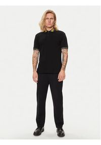 Versace Jeans Couture Polo 76GAGT00 Czarny Regular Fit. Typ kołnierza: polo. Kolor: czarny. Materiał: bawełna #4