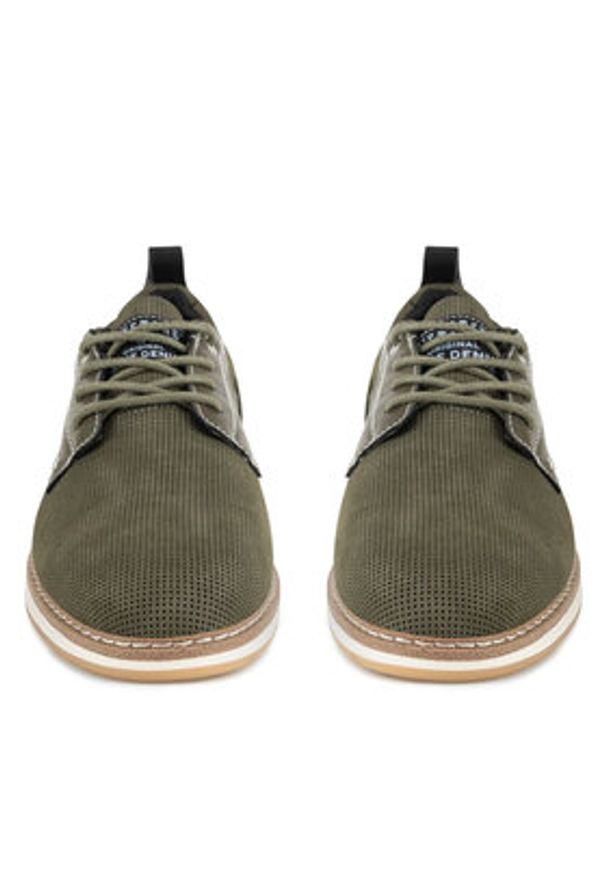 Mustang Półbuty 4197-303 Khaki. Kolor: brązowy. Materiał: materiał, syntetyk