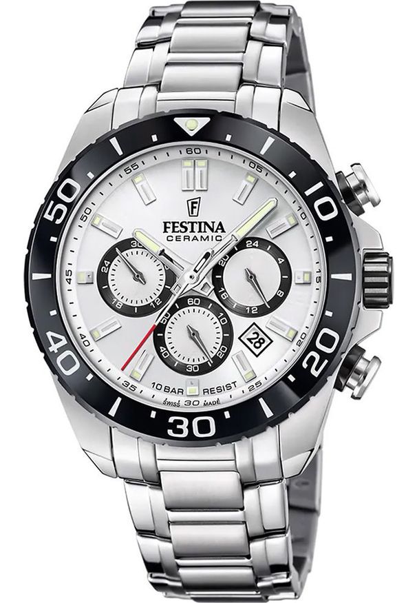 Zegarek Festina Zegarek męski Festina F20042-1 srebrny. Kolor: srebrny