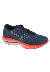 Buty Mizuno Wave Rider 26 M J1GC220351 niebieskie. Kolor: niebieski. Materiał: materiał, guma. Szerokość cholewki: normalna. Model: Mizuno Wave