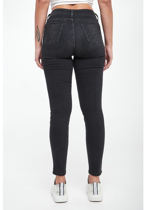 Liu Jo - Jeansy damskie z kryształkami LIU JO