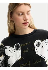 Desigual Bluza Kiss Mickey 26SWSK08 Czarny Relaxed Fit. Kolor: czarny. Materiał: bawełna #3