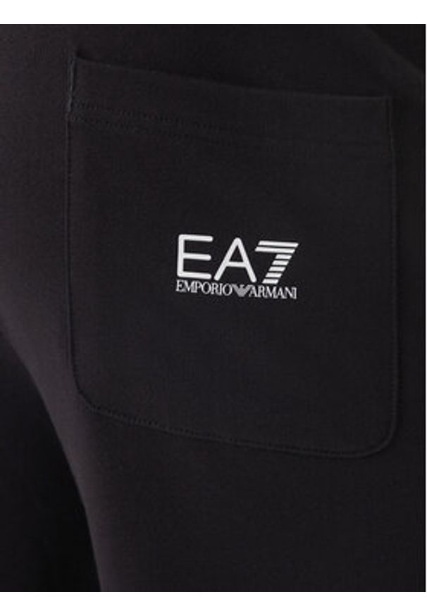 EA7 Emporio Armani Spodnie dresowe 7M000571 AF13512 MC001 Czarny Regular Fit. Kolor: czarny. Materiał: bawełna