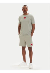 Hugo - HUGO T-Shirt Diragolino212 50447978 Zielony jasny Regular Fit. Kolor: zielony. Materiał: bawełna #5