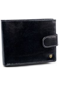 ROVICKY - Portfel męski skórzany N61L-RVT BLACK. Materiał: skóra