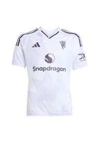 Adidas - Koszulka Manchester United 25/26 Away Kids. Kolor: biały. Sport: piłka nożna