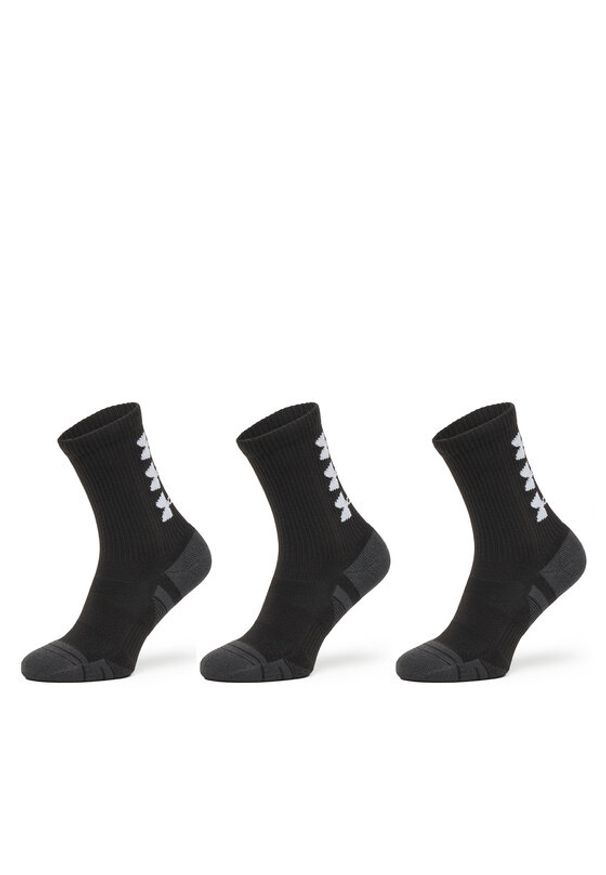 Under Armour Zestaw 3 par wysokich skarpet męskich UA Perform Tech 3p Crew 1379515 Czarny. Kolor: czarny. Materiał: poliester, materiał