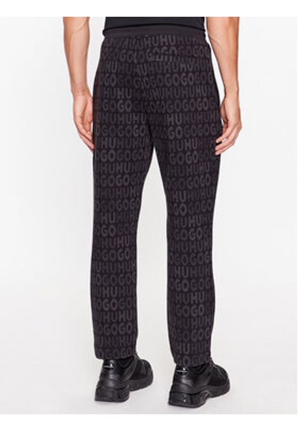 Hugo Spodnie dresowe Dleets 50496635 Czarny Regular Fit. Kolor: czarny. Materiał: dresówka, bawełna