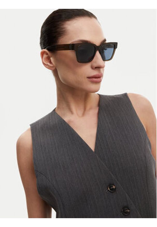 Trussardi Jeans - Trussardi Okulary przeciwsłoneczne TSM9026 Zielony. Kolor: zielony
