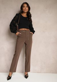 Renee - Czarny Sweter z Wiskozą z Eleganckimi Rękawami w Ażurowy Wzór Nolvila. Okazja: na spacer, na co dzień. Kolor: czarny. Materiał: wiskoza. Wzór: ażurowy. Styl: elegancki #4
